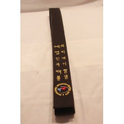 Puma Embroidered Black Belt